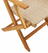 5-tlg. Garten-Essgruppe Beige Poly Rattan und Massivholz
