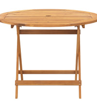 5-tlg. Garten-Essgruppe Stoff und Massivholz Blau und Weiß