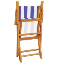 5-tlg. Garten-Essgruppe Stoff und Massivholz Blau und Weiß