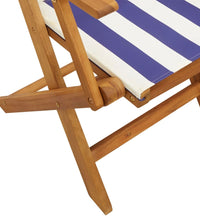 5-tlg. Garten-Essgruppe Stoff und Massivholz Blau und Weiß