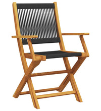 5-tlg. Garten-Essgruppe Polypropylen und Massivholz Schwarz