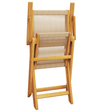 5-tlg. Garten-Essgruppe Polypropylen und Massivholz Beige