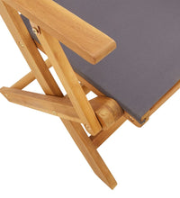 5-tlg. Garten-Essgruppe Stoff und Massivholz Anthrazit