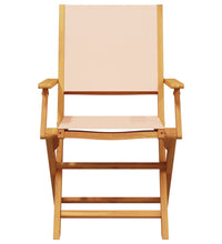 5-tlg. Garten-Essgruppe Stoff und Massivholz Beige