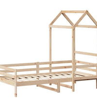 Tagesbett mit Dach 90x200 cm Massivholz Kiefer