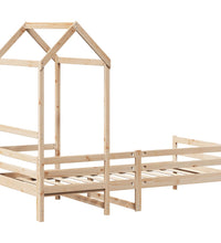 Tagesbett mit Dach 90x200 cm Massivholz Kiefer