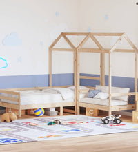 Tagesbett und Bank mit Dach 90x200 cm Kiefernholz