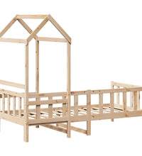 Tagesbett mit Dach 90x200 cm Massivholz Kiefer