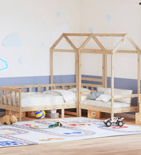 Tagesbett und Bank mit Dach 80x200 cm Kiefernholz