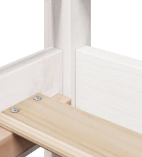 Tagesbett und Bank mit Dach Weiß 90x190 cm Kiefernholz