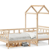 Tagesbett mit Dach 80x200 cm Massivholz Kiefer