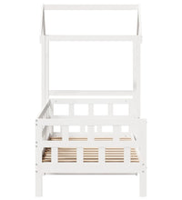 Tagesbett mit Dach Weiß 80x200 cm Massivholz Kiefer