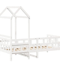 Tagesbett mit Dach Weiß 80x200 cm Massivholz Kiefer