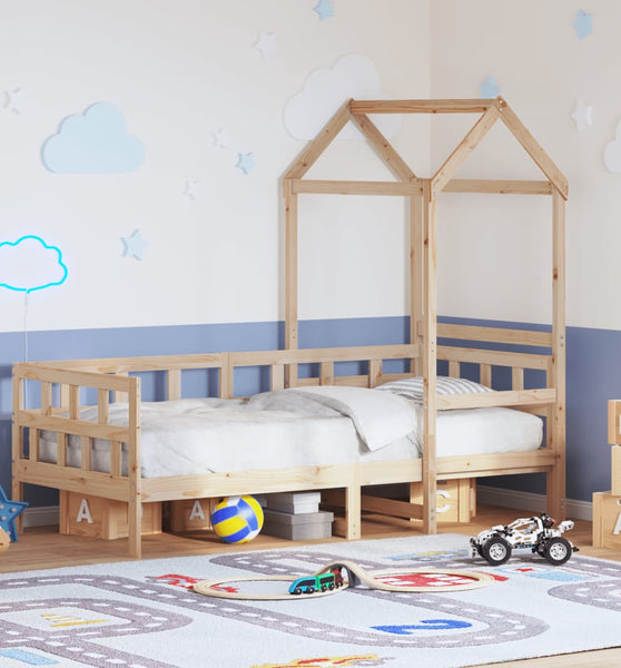 Tagesbett mit Dach 90x190 cm Massivholz Kiefer