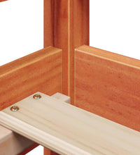 Tagesbett mit Dach Wachsbraun 90x190 cm Massivholz Kiefer