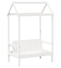 Tagesbett Set mit Dach Weiß 90x200 cm Massivholz Kiefer