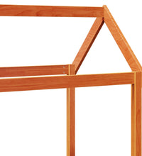 Tagesbett Set mit Dach Wachsbraun 90x200 cm Massivholz Kiefer