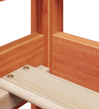 Tagesbett Set mit Dach Wachsbraun 80x200 cm Massivholz Kiefer