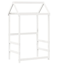 Tagesbett Set mit Dach Weiß 90x190 cm Massivholz Kiefer