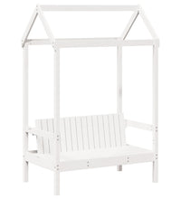 Tagesbett Set mit Dach Weiß 90x190 cm Massivholz Kiefer