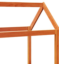 Tagesbett Set mit Dach Wachsbraun 90x190 cm Massivholz Kiefer