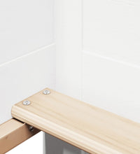 Tagesbett mit Dach Weiß 90x190 cm Massivholz Kiefer