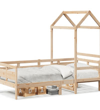 Tagesbett mit Dach 80x200 cm Massivholz Kiefer