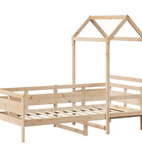 Tagesbett mit Dach 80x200 cm Massivholz Kiefer