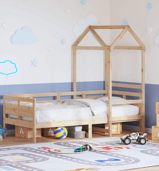 Tagesbett mit Dach 80x200 cm Massivholz Kiefer