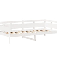 Tagesbett mit Dach Weiß 80x200 cm Massivholz Kiefer