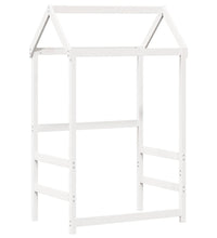 Tagesbett und Bank mit Dach Weiß 80x200 cm Kiefernholz