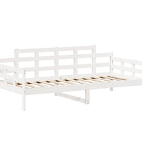 Tagesbett mit Dach Weiß 90x190 cm Massivholz Kiefer