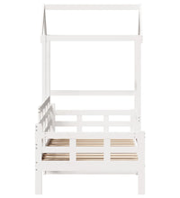 Tagesbett mit Dach Weiß 90x190 cm Massivholz Kiefer