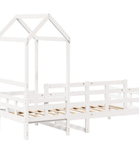 Tagesbett mit Dach Weiß 90x190 cm Massivholz Kiefer