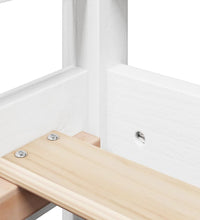 Tagesbett mit Dach Weiß 90x190 cm Massivholz Kiefer