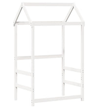 Tagesbett und Bank mit Dach Weiß 90x200 cm Kiefernholz