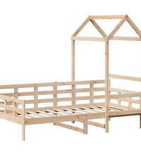 Tagesbett mit Dach 90x200 cm Massivholz Kiefer