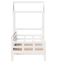 Tagesbett mit Dach Weiß 90x200 cm Massivholz Kiefer