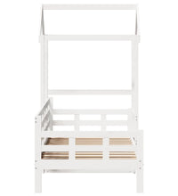 Tagesbett mit Dach Weiß 80x200 cm Massivholz Kiefer