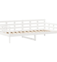 Tagesbett mit Dach Weiß 90x190 cm Massivholz Kiefer