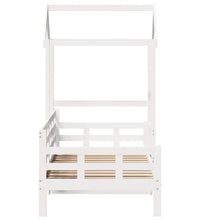 Tagesbett mit Dach Weiß 90x190 cm Massivholz Kiefer