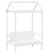 Tagesbett und Bank mit Dach Weiß 90x200 cm Kiefernholz