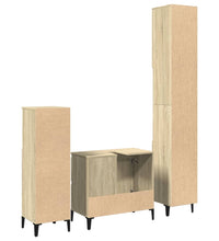 3-tlg. Badmöbel-Set Sonoma-Eiche Holzwerkstoff