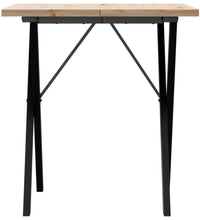 Esstisch X-Gestell 70x70x75,5cm Massivholz Kiefer und Gusseisen