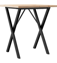 Esstisch X-Gestell 70x70x75,5cm Massivholz Kiefer und Gusseisen