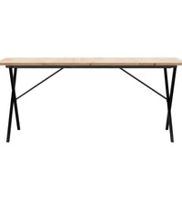 Esstisch X-Gestell 180x90x75,5 cm Massivholz Kiefer & Gusseisen