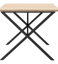 Esstisch X-Gestell 180x90x75,5 cm Massivholz Kiefer & Gusseisen