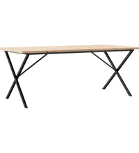 Esstisch X-Gestell 200x100x75,5cm Massivholz Kiefer & Gusseisen