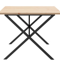 Esstisch X-Gestell 200x100x75,5cm Massivholz Kiefer & Gusseisen