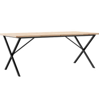 Esstisch X-Gestell 200x100x75,5cm Massivholz Kiefer & Gusseisen
